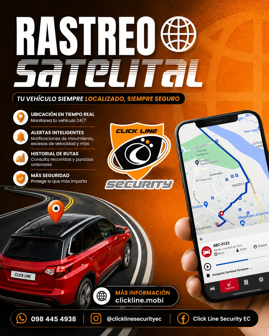 Servicio de rastreo satelital ClickLine Security
